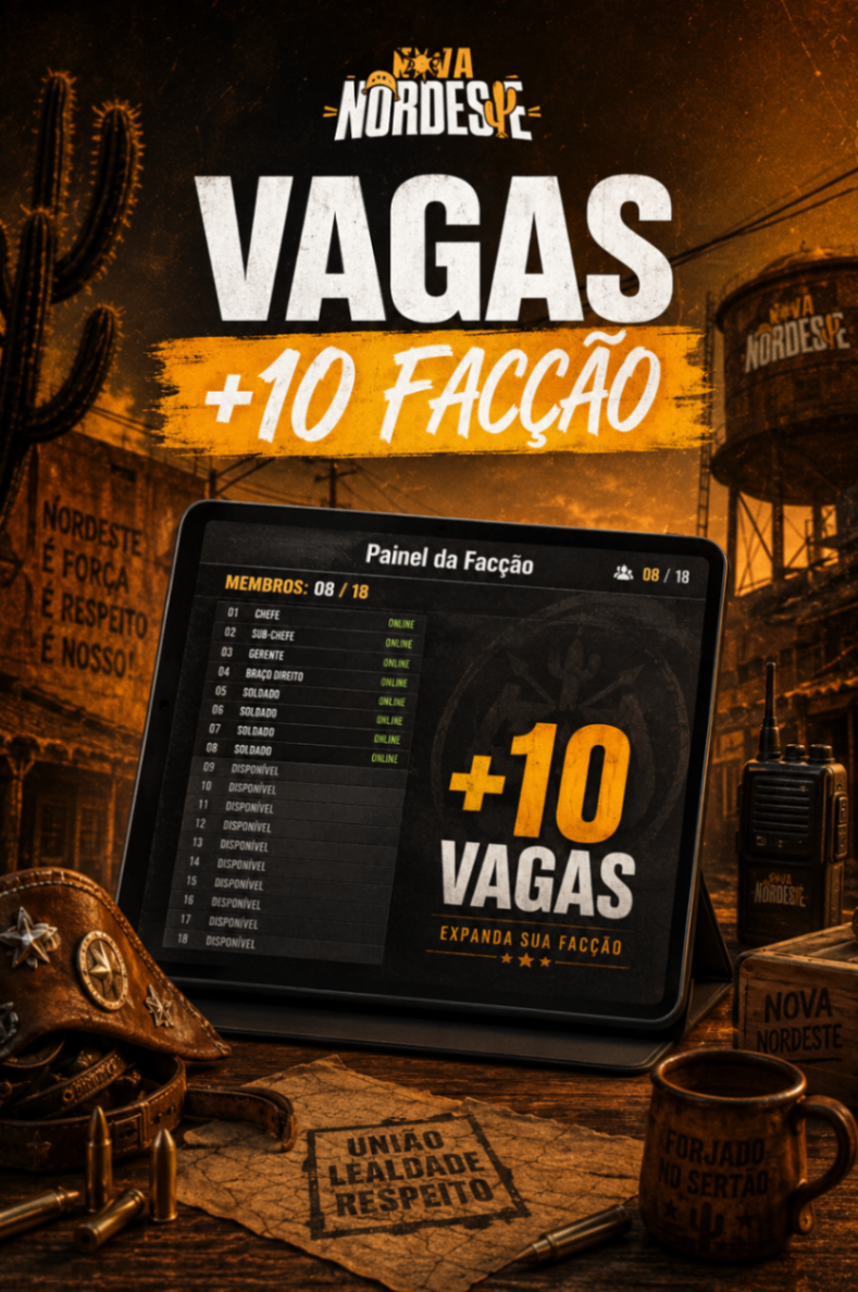 VAGAS FACÇÃO +10